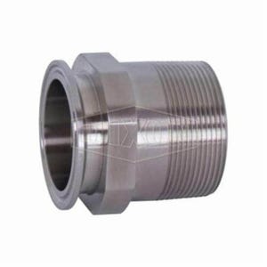 Dixon® Clamp Adapter, Series: 21MP, Fitting/Connector Type: Adapter, 3 x 2 in Nominal Size, Tube x MNPT, 304 Stainless Steel, 3 in, Domestic
