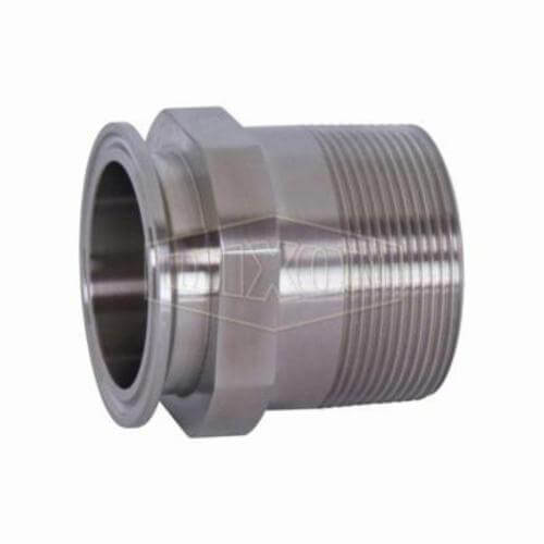 Dixon® Clamp Adapter, Series: 21MP, Fitting/Connector Type: Adapter, 1 x 1/2 in Nominal Size, Tube x MNPT, 316L Stainless Steel, 2-3/16 in L, Domestic