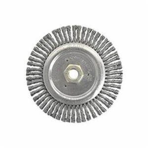 Weiler® 79805 Dually® Narrow Face Root Pass Wheel Brush with Nut, 6 in dia Brush, 3/16 in W Face
