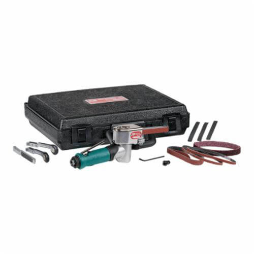Dynabrade® Mini-Dynafile® II 15006 Abrasive Belt Tool Versatility Kit, 1/8 to 1/2 in W x 12 in L, 0.4 hp, 20 scfm Air Flow, 90 psi