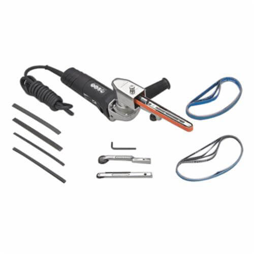 Dynabrade® Dynafile® II 40611 Abrasive Belt Machine Versatility Kit, 18 to 24 in L x 1/8 to 3/4 in W Belt, 120 VAC