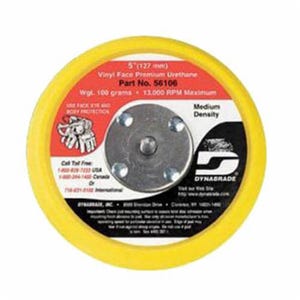 Dynabrade® 56185 Soft Density Non-Vacuum Backing Pad, 5 in dia Pad, PSA Attachment