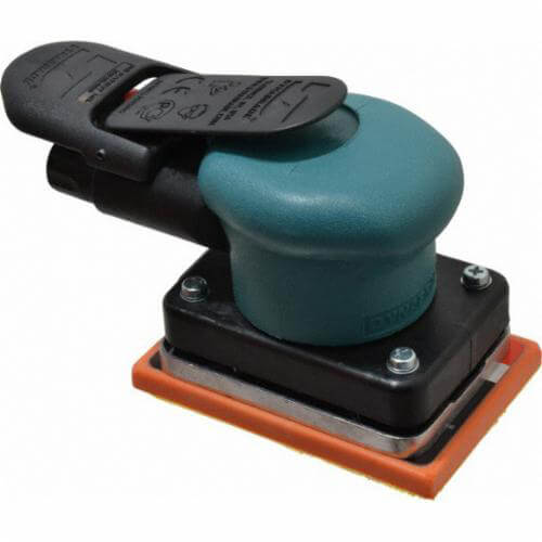 Dynabrade® Dynabug® II 58507 Non-Vacuum Random Orbital Sander, 2-3/4 x 7 in Rectangle Pad, 13 scfm Air Flow, 90 psi