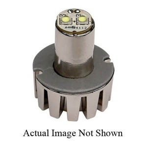 ECCO® ED0010A Concealed Directional Lamp, Amber, LED Lamp, Self-Adhesive Mount, Nickel Plated Aluminum Housing, 12 to 24 VDC/0.5 A