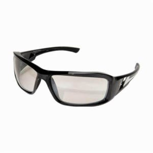 Edge® TXB246 Brazeau Polarized Protective Glasses, Anti-Scratch, White Lens, Full/Wraparound Rubberized Nylon Frame, Gloss White