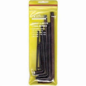 Eklind® 10914 Long Key Set with Pouch, 14 pc, T6 to T55 Torx®, L-Handle, Alloy Steel, Black Oxide