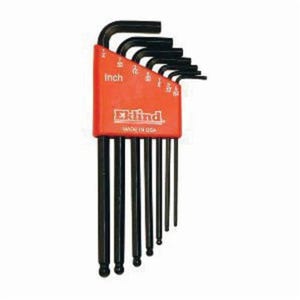 Eklind® 13207 Ball-Hex-L™ Long Key Set, 7 pc, 5/64 to 1/4 in Hex, Torx® Drive, L-Handle, Alloy Steel, Black Oxide