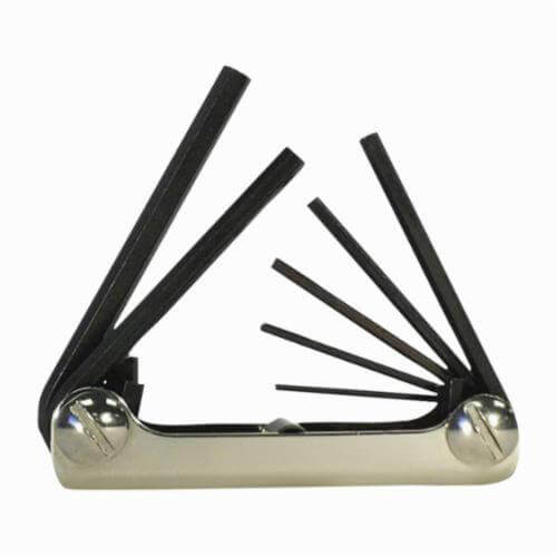 Eklind® 21171 Classic Short Key Set, 7 pc, 1.5 to 6 mm Hex, Fold-Up Handle, Alloy Steel, Black Oxide