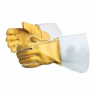 Superior Glove® 365GCM Endura® Deluxe Rigger Welding Gloves, M, Cowhide Grain Leather/Kevlar® Sewn, Gauntlet Cuff