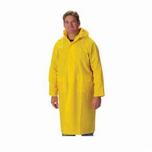 PIP® 201-300X1 Base35™ 2 pc Premium Waterproof Rain Coat, Unisex, XL, Yellow, Corduroy/Polyester/PVC, Resists: Chemical and Water