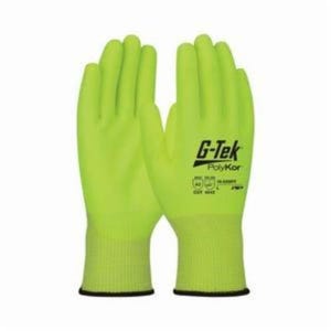 G-Tek® 16-520HY/M Unisex Cut-Resistant Gloves, M, Polyurethane Coating, PolyKor™ Fiber, Elastic/Knit Wrist Cuff