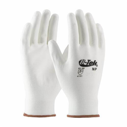 G-Tek® GP™ 33-125/L 33-125 General Purpose Gloves, Coated, Seamless Knit Style, L, Polyurethane Palm, Nylon, White
