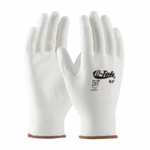 G-Tek® GP™ 33-125/XL 33-125 General Purpose Gloves, Coated, Seamless Knit Style, XL, Polyurethane Palm, Nylon, White