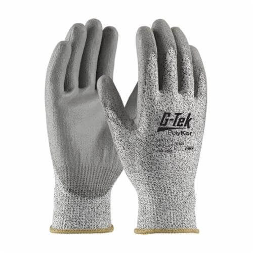 G-Tek® 16-530/XL Blended Cut-Resistant Gloves, XL, Polyurethane Coating, High Performance Polyethylene Fiber, Knit Wrist Cuff