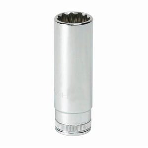 GearWrench® 80398 Socket, Deep Length, Metric, Square Drive, 3/8 in Drive, 16 mm Socket, 63.5 mm OAL, 10.1 mm Opening Depth