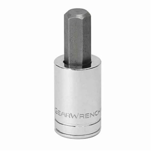 GearWrench® 80433 Socket Driver Bit, Standard Length, Metric, Hex Drive, 3/8 in Drive, Hex Bit, 12 mm Bit, 1.181 in Bit Length