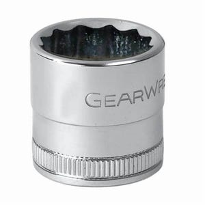 GearWrench® 80824 Socket, Deep Length, Metric, Square Drive, 1/2 in Drive, 27 mm Socket, 77 mm OAL, 16.3 mm Opening Depth