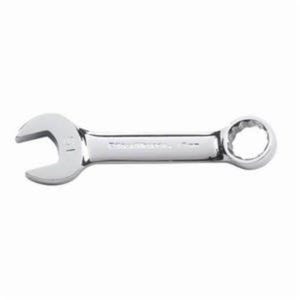 GearWrench® 81640 Combination Wrench, Open End Stubby Length, Metric, 16 mm Wrench Opening, 12 Points, 4.862 in OAL, 15° Offset