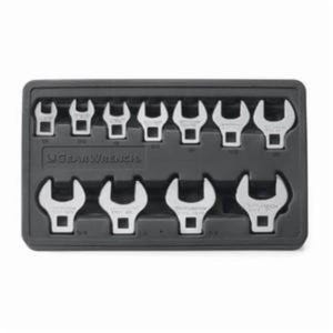 GearWrench® 81908 Crowfoot Wrench Set, Non-Ratcheting, Imperial, 3/8 to 1 in, 11 pc, 3/8 in Drive, Polished Chrome
