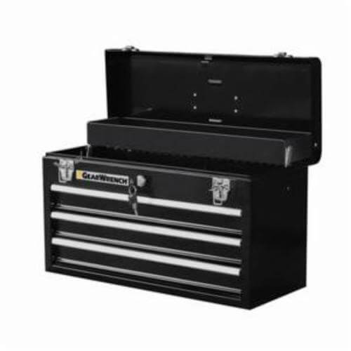 GearWrench® 83151 Portable Tool Box, 20 in Width, 8-1/2 in Depth, 12 in Height, 2 in H Drawer, 3 Drawers, 2040 cu-in Capacity
