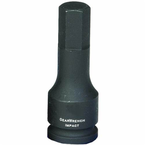 GearWrench® 84391 Driver Socket Bit, Standard Length, Impact Rated, Metric, Hex Drive, 3/8 in Drive, Hex Bit, 6 mm Bit