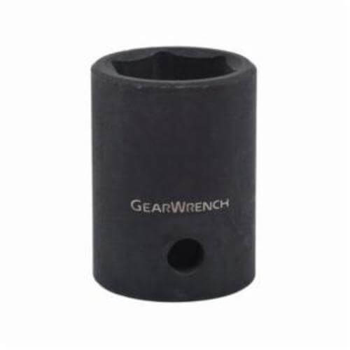 GearWrench® 84511N Socket, Standard Length, Impact Rated, Imperial, Square Drive, 1/2 in Drive, 1-1/16 in Socket, 1.614 in OAL