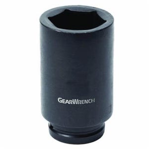 GearWrench® 84877 Socket, Deep Length, Impact Rated, Imperial, Square Drive, 3/4 in Drive, 1-5/8 in Socket, 3.543 in OAL