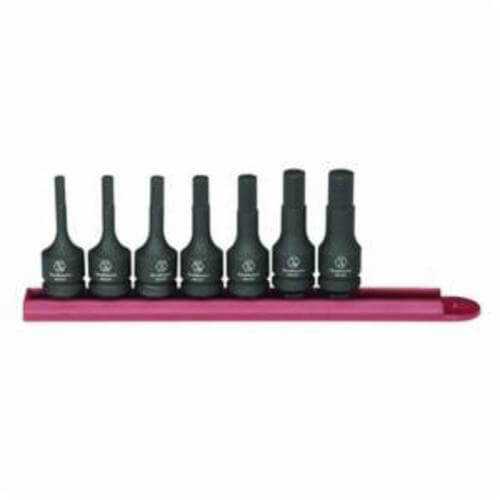 GearWrench® 84913 Impact Bit Socket Set, Imperial, 7 pc, 3/8 in Drive, 3/16 to 1/2 in Hex, Specifications Met: ASME B107.2