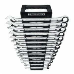 GearWrench® 85199 Combination Wrench Set, Extra Long Length Ratcheting, Imperial, 1/4 to 1 in Size, 13 pc