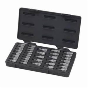 GearWrench® 890040 Vortex™ Socket Driver Bit Set, Imperial/Metric, 39 pc, 1/4 in, 3/8 in Drive, T8 to T50 Torx® Size