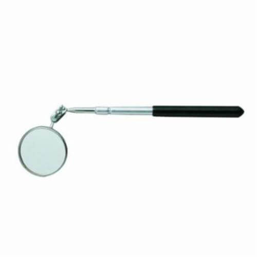 General® 557 Flat Inspection Mirror, 2-1/4 in Mirror, Round Shape, 10-1/2 to 15 in L, Cushion Grip/Telescopic Handle