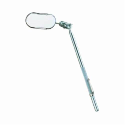 General® 558 Flat Inspection Mirror, 1 x 2 in Mirror, Oval, 9 in L, Fixed/Cushion Grip Handle