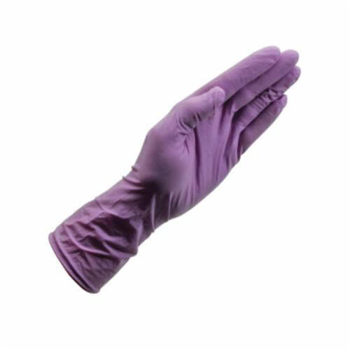 Sperian® By Honeywell PSD-TRIP-S PowerCoat® Disposable Gloves, S, Latex/Neoprene/Nitrile, Purple, 12 in L, Non-Powdered, Rough