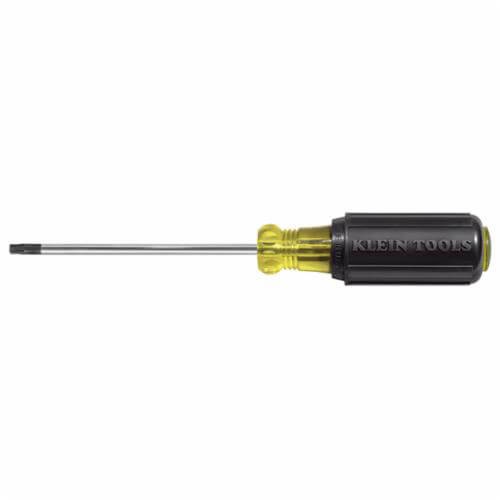 Klein® Torx® 19543 Screwdriver, T20 Torx® Point, Steel Shank, 8.313 in OAL, Acetate Handle, Polished Chrome, ANSI/ASME Specified
