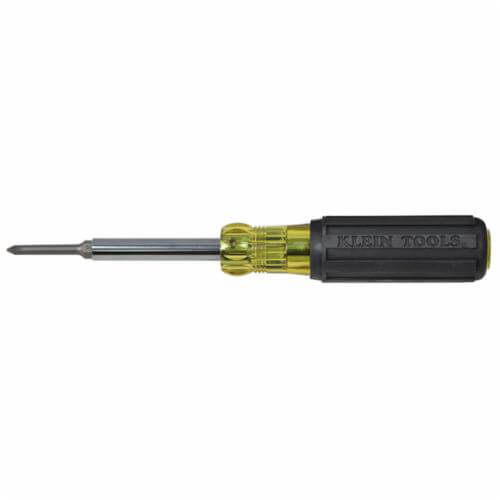 Klein® 32559 Extended Reach Screwdriver, #1, #2, 1/4 in, 3/16 in, 5/16 in Nut Driver/Phillips®/Slotted Point, 9-7/64 in OAL