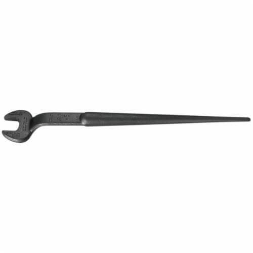 Klein® 3232 Erection Open End Wrench, 1-1/16 in Wrench, 60° Offset, 16-5/8 in L, Forged Alloy Steel, Industrial Black