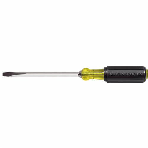 Klein® 600-6 Keystone Screwdriver, Heavy Duty, Cushion-Grip®, 5/16 in Point, 6 in Steel Square Shank, 10.938 in OAL, Rubber Handle