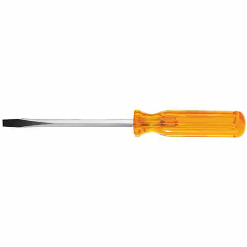 Klein® BD308 Screwdriver, 5/16 in Keystone Point, Steel Shank, 13.188 in OAL, Plastic Handle, Polished Chrome/Black Tipped/Nickel Plated