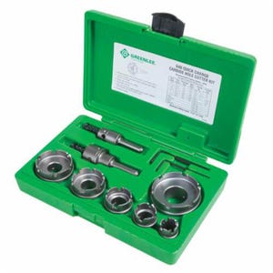 Greenlee® 648 Quick Change, 8 pc, 3/16 in Max Cutting Depth, Tungsten Carbide