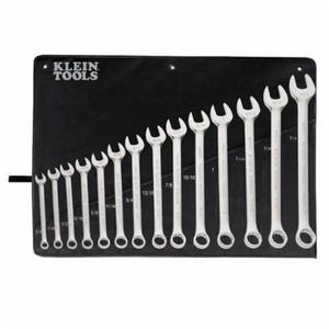 Klein® 68406 General Purpose Combination Wrench Set, 14 pc, 3/8 to 1-1/4 in, Polished Chrome/Nickel Plated