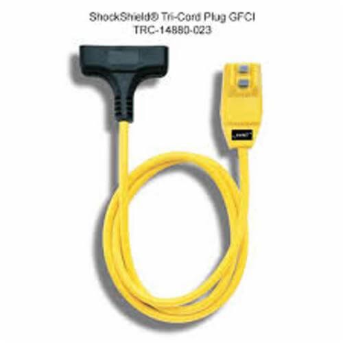 Southwire® Surge Guard® 14880023-6 1-ph Type SJTW-A Heavy Duty Right Angle GFCI Plug Tri Cord, 120 VAC, 15 A, 12 AWG Conductor