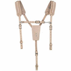 Klein® 5413 Work Belt Suspender, Leather, Light Brown