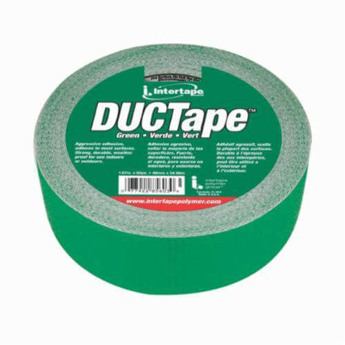 ipg® 20C-GR 2 AC20 Colors Utility Grade Duct Tape, 54.8 m L x 48 mm W, 9 mil Thick, Natural Rubber/Resin Adhesive, Green