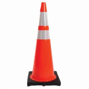 JBCâ„¢ RS90045CT3M64 Revolution Recessed Traffic Cone with Reflective Collar, 36 in H, Fluorescent Orange Cone
