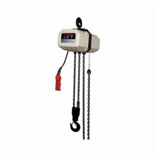 JET® 511000 SSC 1-Phase Electric Chain Hoist, 5 ton Load, 10 ft H Lifting, 1-3/4 hp Power Rating