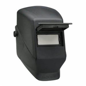 Jackson Safety* 14982 W10 Blockhead* Flip Front Passive Welding Helmet, 10 Lens Shade, Black, 2 x 4-1/4 in Viewing Area