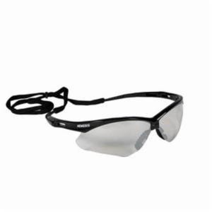 KleenGuard* 25685 V30 Nemesis® Lightweight Safety Glasses with Neck Cord, Anti-Scratch, Indoor/Outdoor Lens, Wrap Around Frame, Black, Nylon Frame