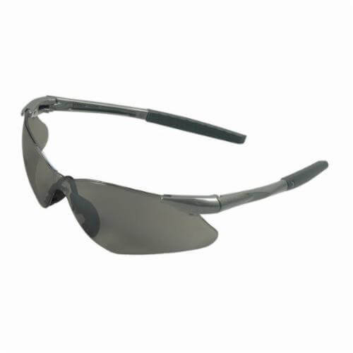 KleenGuard* 25704 V30 Nemesis® Lightweight Safety Glasses with Neck Cord, Hard Coated, Smoke Lens, Frameless, Gunmetal, Nylon Frame