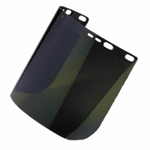 Jackson Safety* 29080 F50 D Shape Unbounded Faceshield Visor, IRUV 5, Polycarbonate, 8 in H x 15-1/2 in W x 0.06 in Thick Visor