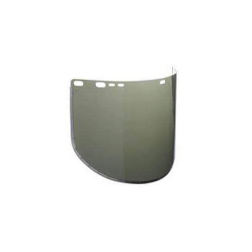 Jackson Safety* 29090 F30 D Shape Bounded Faceshield Visor, 9 in H x 15-1/2 in W, Acetate/Aluminum Bound, Dark Green